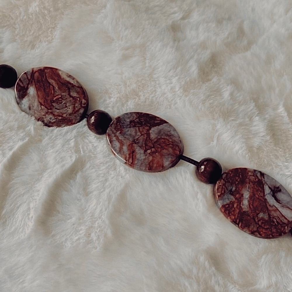 Genuine Agate, Leather Bracelet